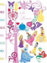 Disney muursticker prinsessen roze, paars en geel - 600209 - 65 x 85 cm