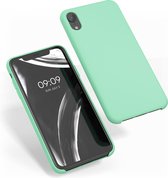 kwmobile telefoonhoesje voor Apple iPhone XR - Hoesje met siliconen coating - Smartphone case in pepermuntgroen