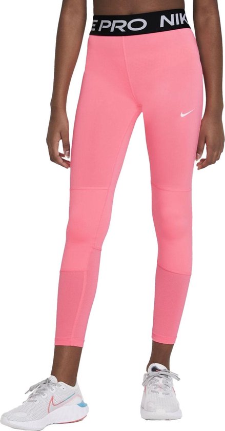 Nike Sportlegging - Maat 134 - Meisjes - roze/zwart/wit