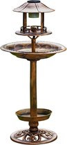 Solar vogelbad met plantenbak - Brons - 105 cm