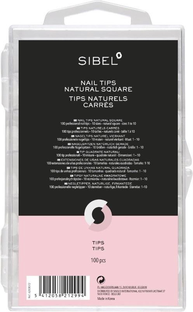 Goedkoopste Sibel Natural Nail Tips vierkant 100st