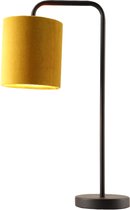 Olucia Kristin - Moderne Tafellamp - Metaal/Stof - Geel;Goud