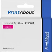 PrintAbout huismerk Inktcartridge LC-900M Magenta geschikt voor Brother