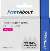 PrintAbout huismerk Inktcartridge 603XL (C13T03A34010) Magenta Hoge capaciteit geschikt voor Epson