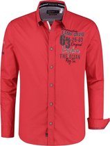 Camp David ® shirt met patroonprint en artworks, rood