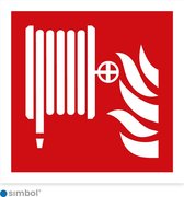 Simbol - Autocollants Tuyau d'incendie - Tuyau d'extinction - Enrouleur d'incendie (F002) - Qualité Durable - Taille 10 x 10 cm.