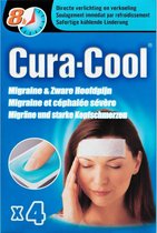 Cura Cool Migraine & Zware hoofdpijn - Verkoelende Pleister - 4 stuks