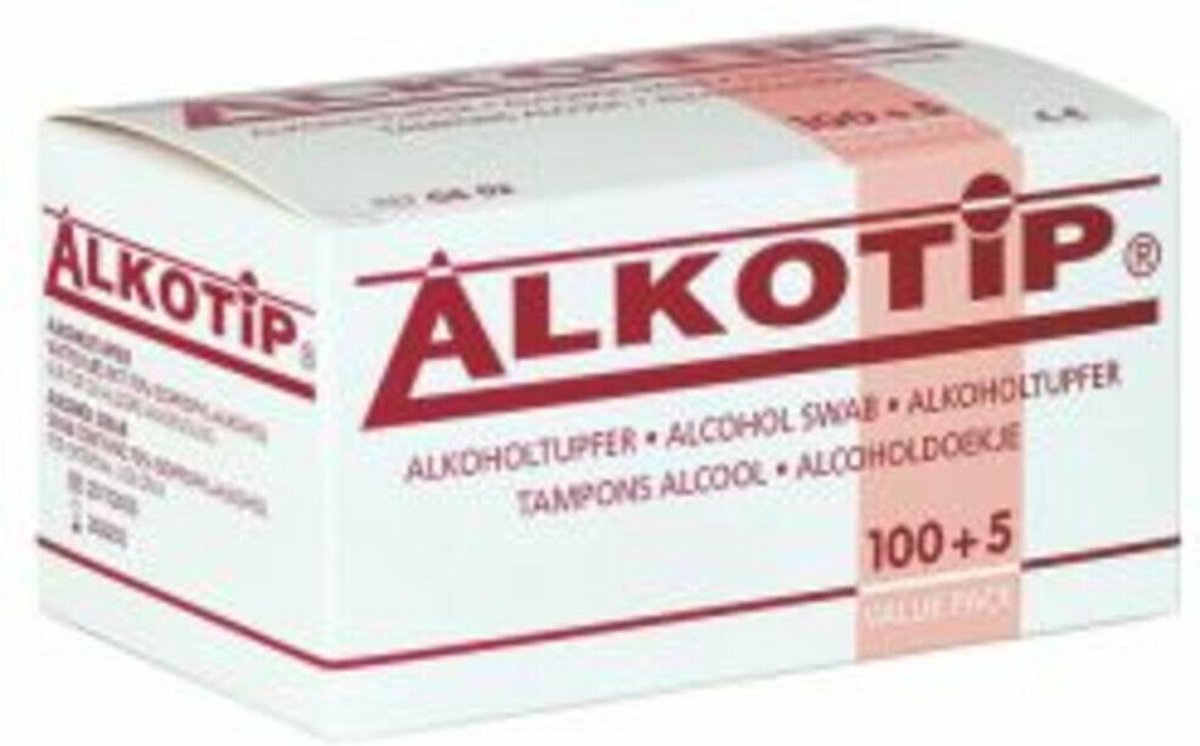 Alkotip alcohol doekjes - 105 alcohol doekjes - desinfectie doekjes - Alcohol doekjes voor brillen, handen -Steriel - desinfecterende doekjes - Alternatief handgel - Alkotip