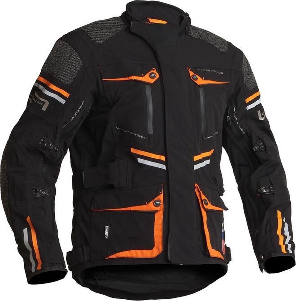 Lindstrands Sunne Textile Jas Zwart Oranje - Jas