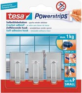 Tesa Powerstrips Haken Classic Small - Chroom - 3 Stuks