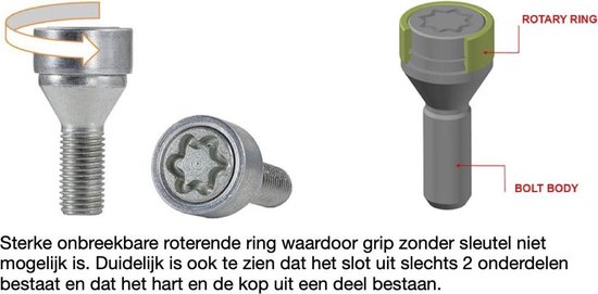Dragonslock Rim Lock - Ensemble antivol de roue Volkswagen Tiguan Van chaque année - Galvanisé - Meilleur choix