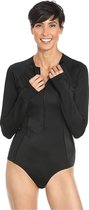 Coolibar UV badpak Dames lange mouwen - Zwart - Maat L