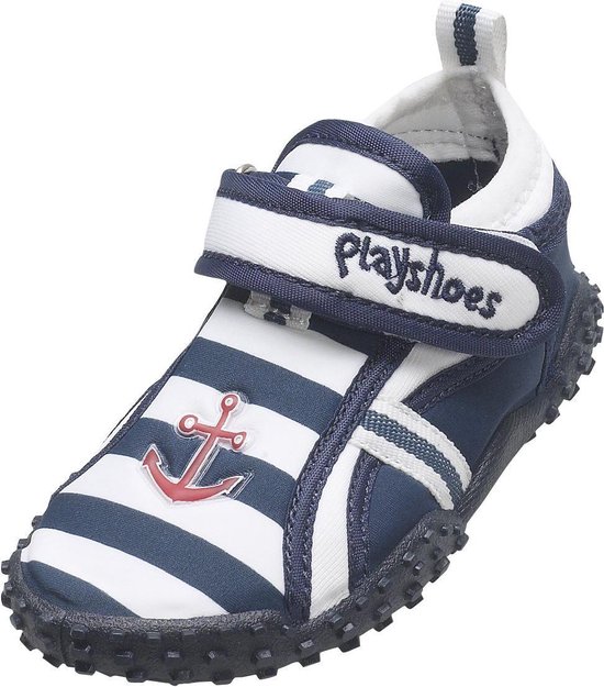 Playshoes - UV strandschoentjes - Blauw/Wit