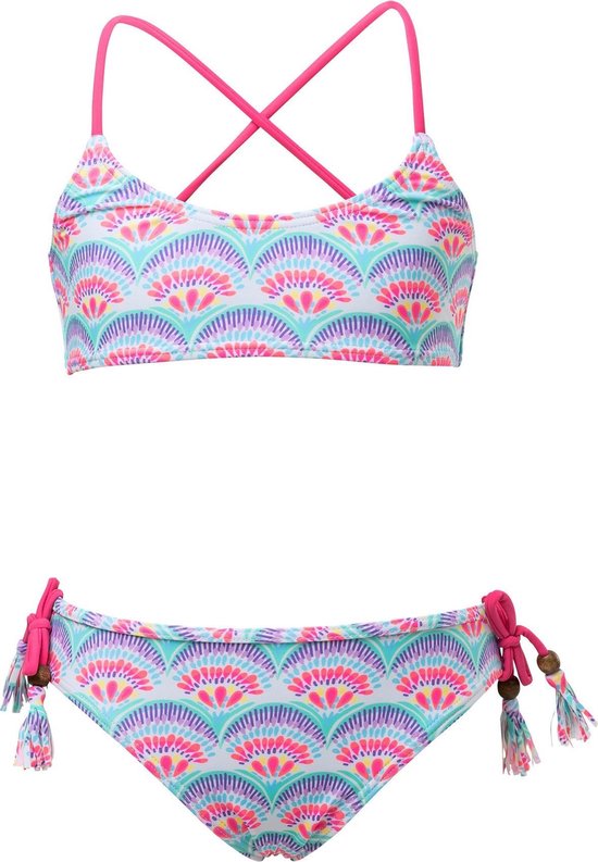 Snapper Rock Meisjes Bikini - Roze / Paars / Blauw - Maat 104-110 | bol.com