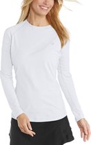 Coolibar - UV Zwemshirt voor dames - Longsleeve - Hightide - Wit - maat XL
