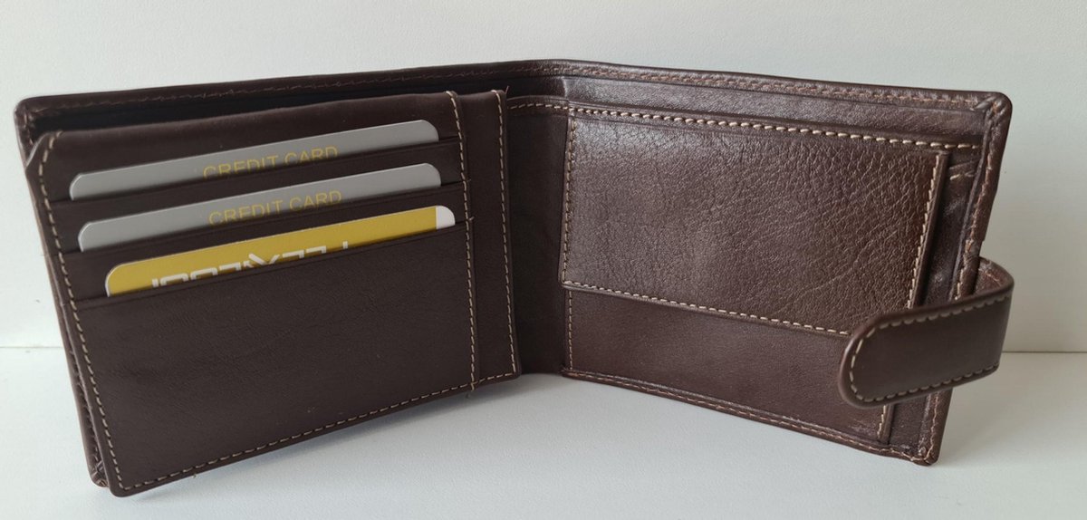 Flexloop Leren Billfold - Laag Model Klein - Dark Brown