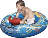 Banzai - Opblaasbaar Botsbootje met ingebouwde motor - Kindvriendelijk - In het stuur zit een waterpistool! - Ruimteschip stijl