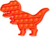 Dielay - Pop It - Fidget Toy - 12,5 cm - Oranje Dino