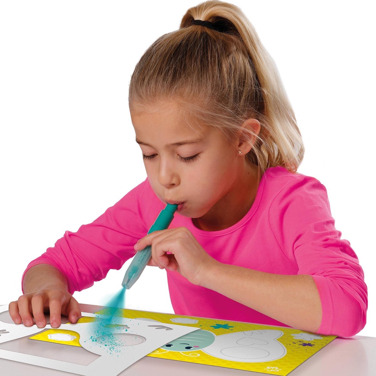 SES Creative Blow Airbrush Pens - Graffiti met Kleurplaten en Brushstift - Vanaf 5 Jaar - BlaasPennen - Schoencadeautjes Sinterklaas — afbeelding 3
