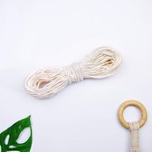 MacramÃ© touw - 3 mm - 25 meter - Naturel - 100% natuurlijk katoenkoord - MacramÃ© koord