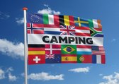 Recreatievlag: 'Camping' - 150x225 cm