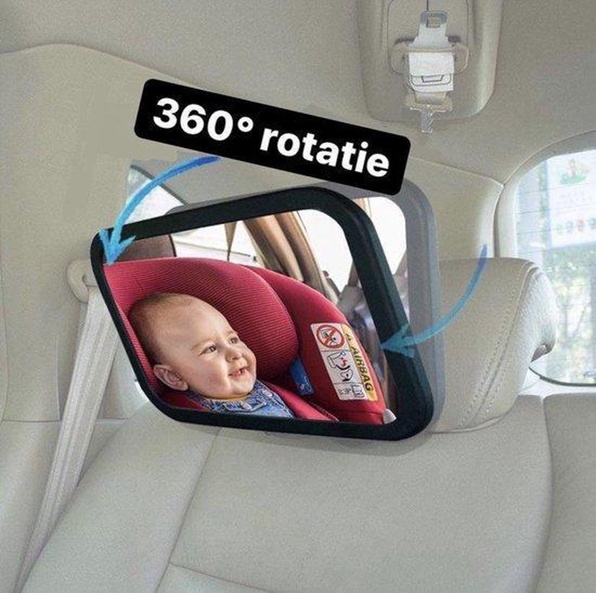 Spiegel Auto Baby ，rückspiegel Baby Auto Rücksitzspiegel Für Babys Baby Spiegel Baby Zubehör,Black 
