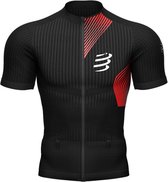 Compressport Trail Postural Top Heren - sportshirts - zwart/rood - maat M