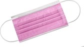 Akzenta Type IIR wegwerp medische mondkapjes roze met oorlussen | EN14683:2019 | 98% filtratie, vloeistofbestendig chirurgisch mondmaskers - 3 laags masker - 50 stuks