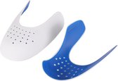 Crease Protector met Gel - Wit/Blauw - (L) (Maat 41 t/m 46) - Crease Protector - Anti Kreuk - Shoe shield - SchoenSchild - Shoe protector