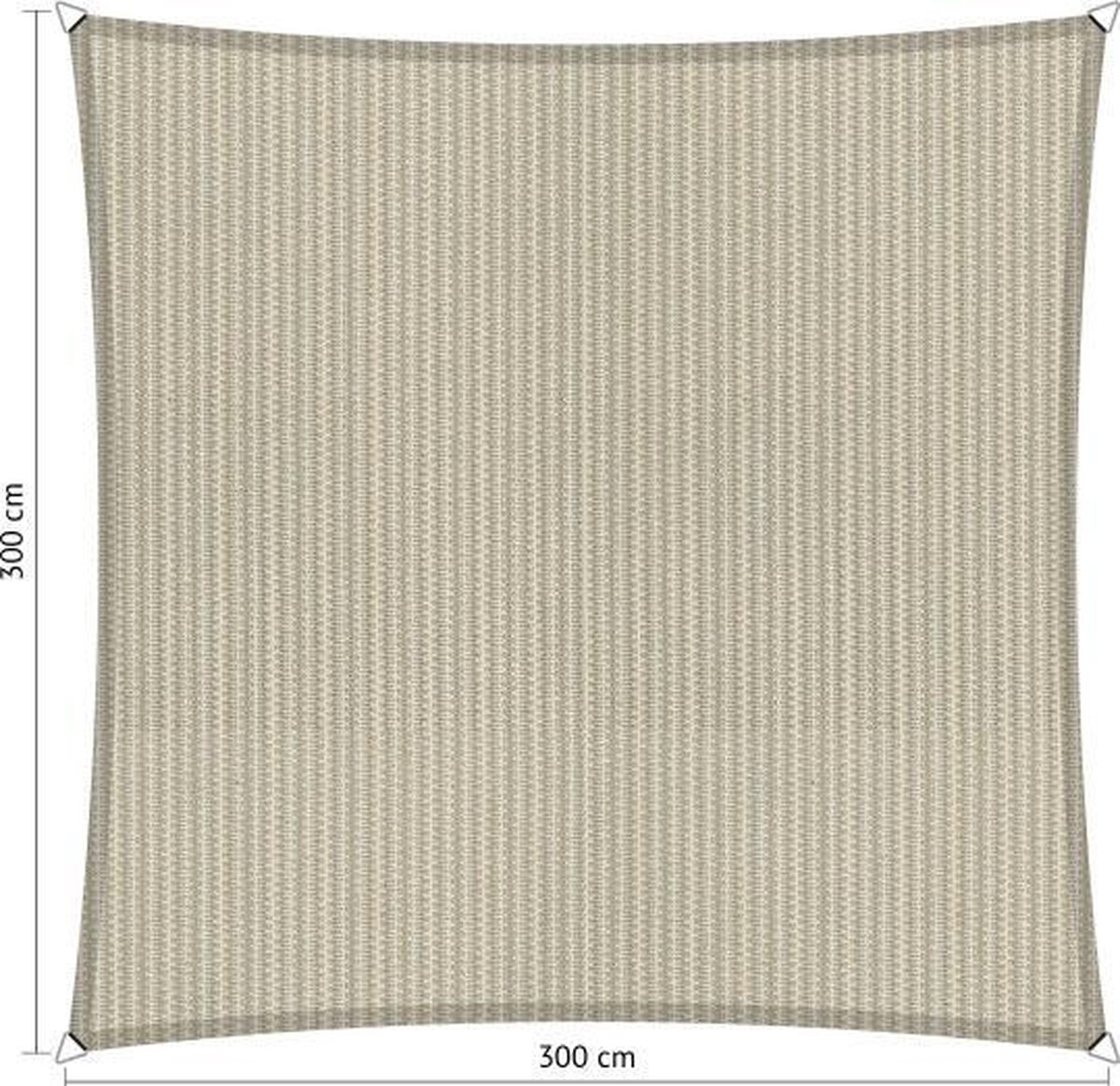 Shadow Comfort ® Vierkantige schaduwdoeken UV Bestendig Zonnedoek 300 x 300 CM Sahara Sand