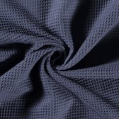 Glim® Wafel stof - Wafelkatoen - Badstof - 100% katoen - Wafeldoek - 100x147cm - Stof per meter - Indigo