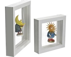 SAFE Zweefraam - 10 x 10 cm - wit - 3D floating frame met magneetsluiting