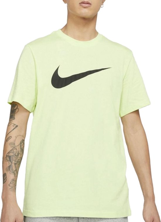 Nike T-shirt Nike Sportswear Icon Swoosh - Homme - Jaune - Noir | bol.com
