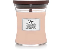WoodWick Hourglass Medium Geurkaars - Coastal Sunset - 60 branduren