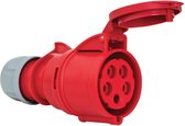 Mete - CEE female 5 polig 6H 32A IP44 kracht - rood -  stekker 380-415VAC