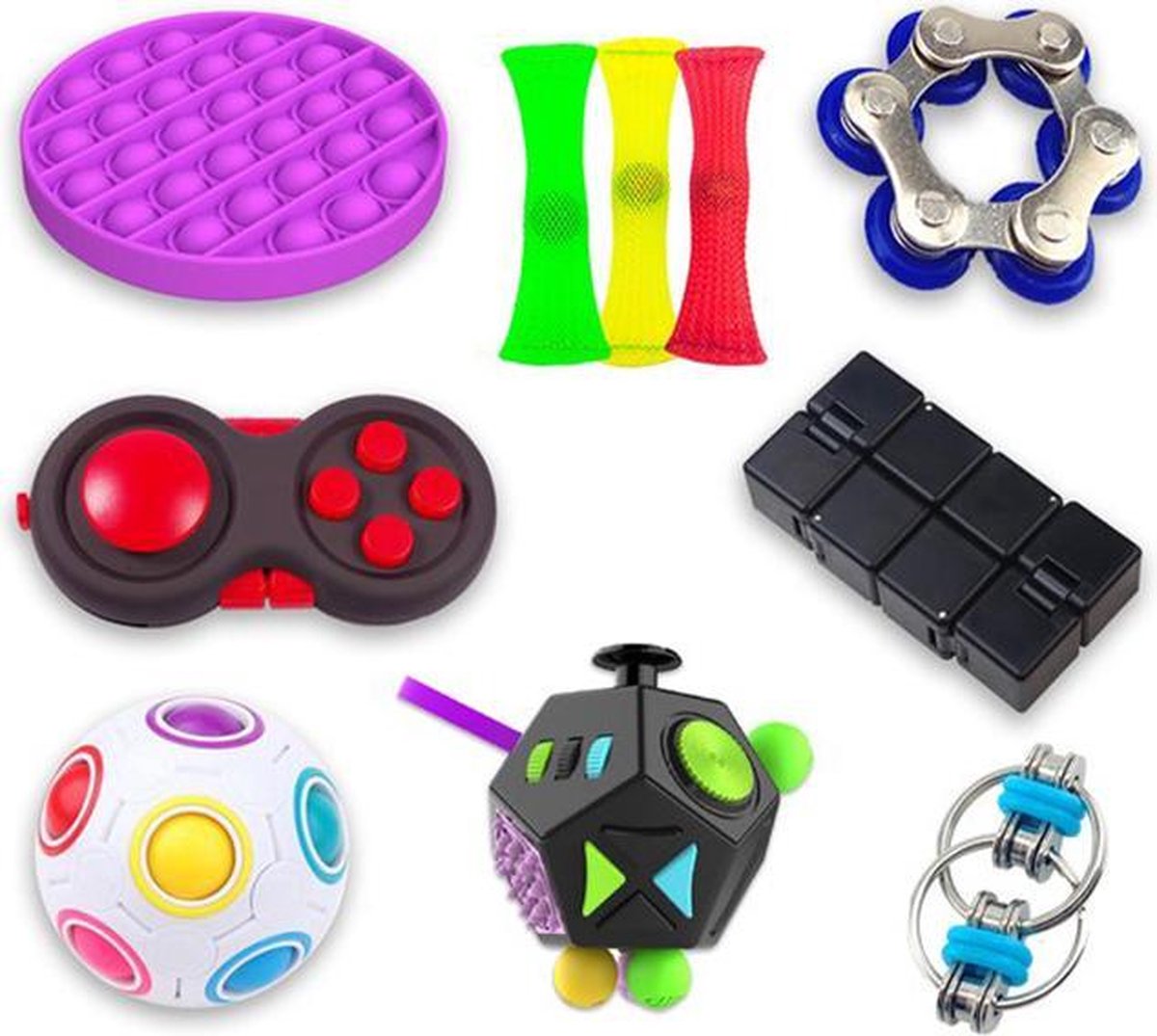 EXDOLL Pop on It Jouets Fidget Pop Its Purse Jouet sensoriel