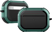 YONO Airpods Pro Hoesje – Armor Hard Case - geschikt voor Airpods Pro 1/2 – Groen