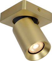 Lucide NIGEL Plafondspot - LED Dim to warm - GU10 - 1x5W 2200K/3000K - Mat Goud / Messing