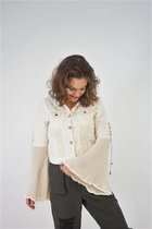 La Pèra Kort jasje met flared mouwen Vrouwen Linnen Bolero Dames - Maat S
