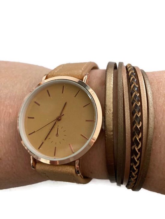 UITVERKOOP !!! Petra’s Sieradenwereld – Horloge camel met bijpassende armband (29)