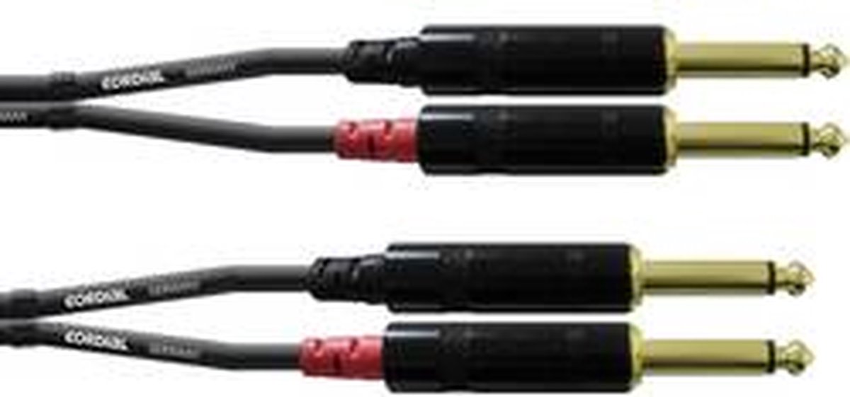 Cordial dubbel-jackkabel 1,5 m Rean stekker CFU 1.5 PP - Audio kabel