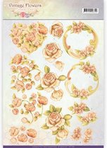 3D Knipvel - Jeanine's Art - Vintage Bloemen - Romantisch Vintage