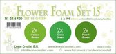LeCrea - Flower Foam set 15 6 vl 3x2 Groen 25.6920 A4