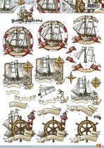 Schepen Maritiem 3D-Knipvel Yvonne Creations 10 stuks