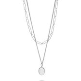 QOOQI Dames ketting 925 sterling zilver One Size Zilver 32014046