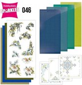 Hobbydots - Sparkles Set 46 - Precious Marieke - Pretty Flowers - Blue Flowers