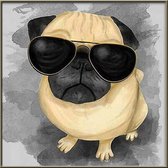 Diamond painting 20x20 - Gangsta Doggie - 20x20cm - Hobby - Diamond schilderen - Kinderen - Dieren