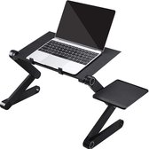 Somstyle Laptoptafel Verstelbaar - Laptopstandaard - Bedtafel - met Muismat - Ontbijttafel - 26 x 42 cm - Zwart