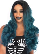 Leg Avenue Pruik Blended 2-Tone Long Wavy Blauw