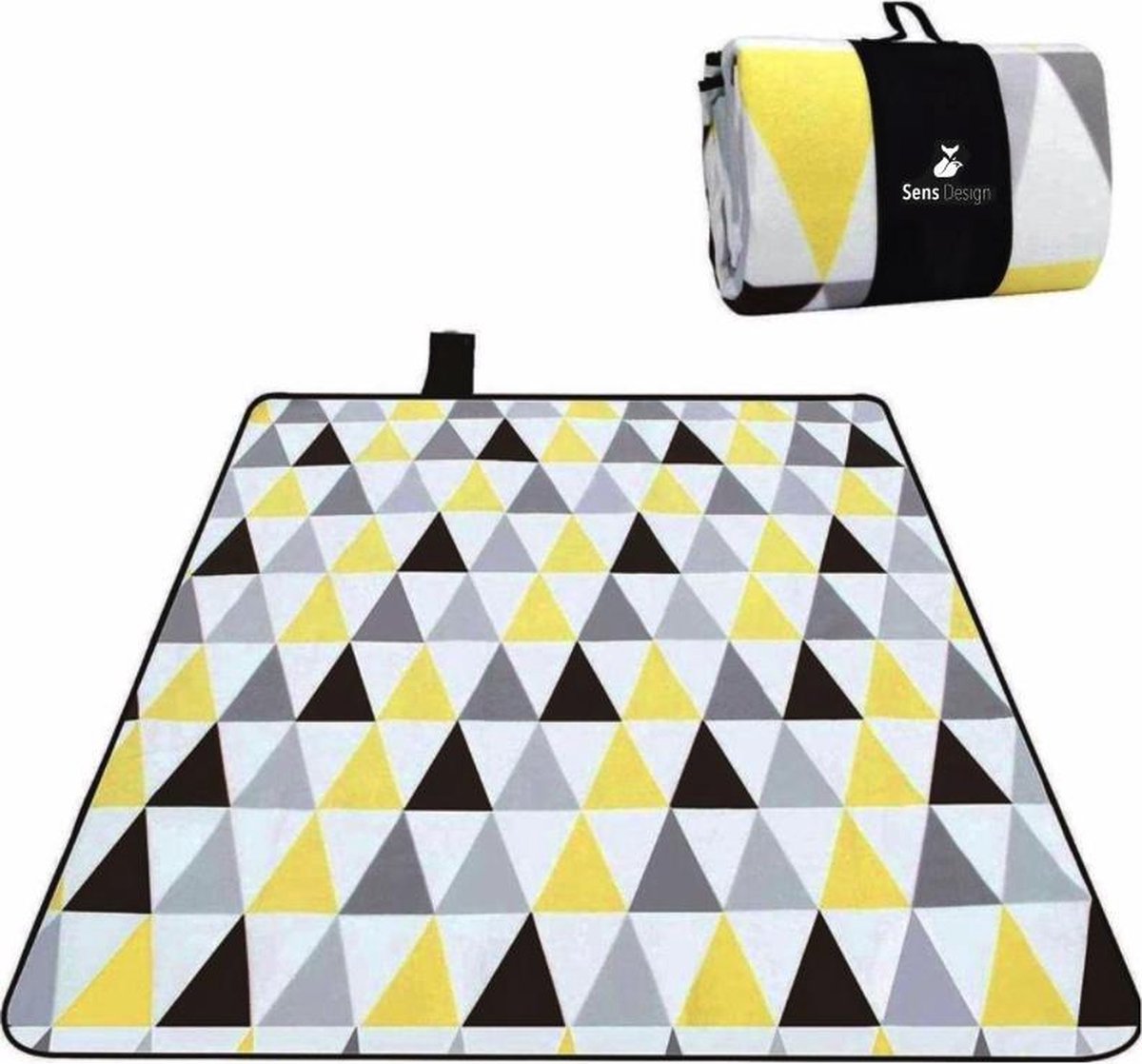 Sens Design XXL Waterdicht Picknickkleed – 200x200 cm – Buitenkleed Geel